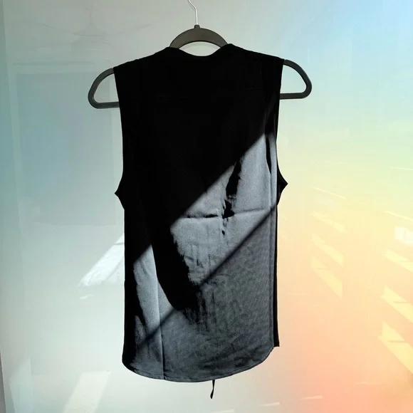 7 For All Mankind Silk Sleeveless Ruffle Tank - Picture 5 of 5